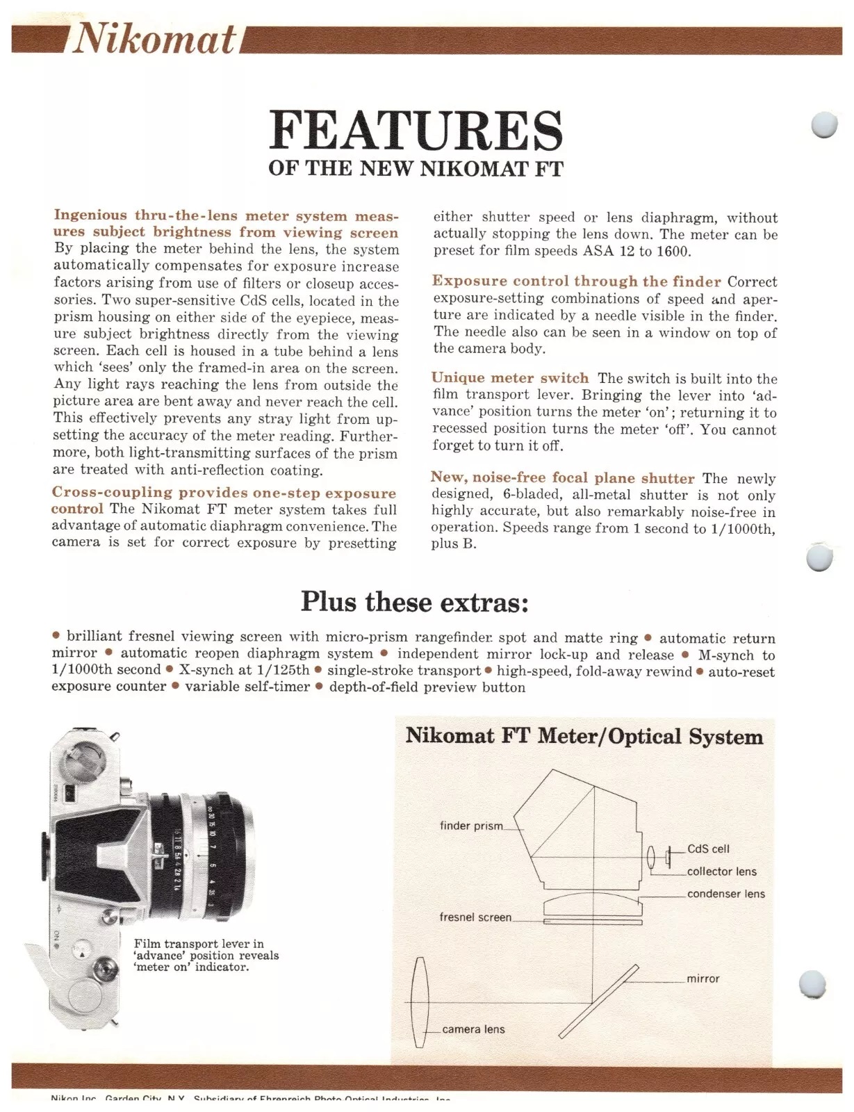 Nikon Nikkormat FT Brochure Base2photo Digital Photography